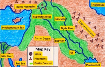 ancient civilizations mesopotamia map