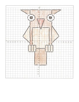 6 coordinate plane graphing cartoon animals pictures in four quadrants