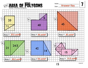 6.G.1 Area of Irregular Polygons 7 by Mr Alexander | TpT