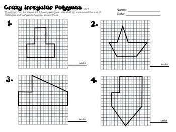 6.G.1 Crazy Irregular Polygons by Mr Alexander | TpT