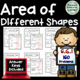 6.G.1 Finding Area of Different Shapes Worksheets