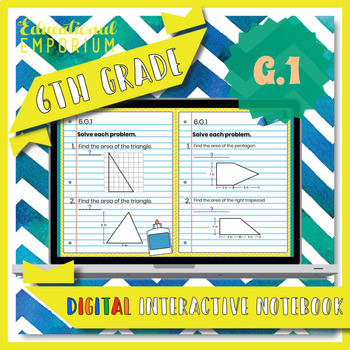 Preview of 6.G.1 Google Math Interactive Notebook ⭐ Compose, Decompose, & Real-World Areas