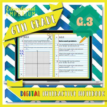 Preview of 6.G.3 Google Math Interactive Notebook 6th ⭐ Polygons in the Coordinate Plane
