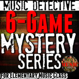 Preview of *6-Game Music Detective Bundle - Elementary Music - PowerPoint & SMART Notebook