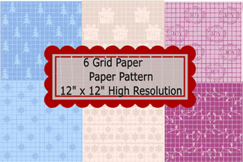 Preview of 6 Grid Paper Pattern for Crafting