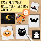 6 Halloween painting templates, Easy fall crafting ideas f