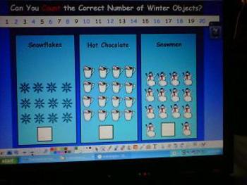 Preview of 6 Kindergarten Math Activboard Activities - Counting Throughout the Seasons