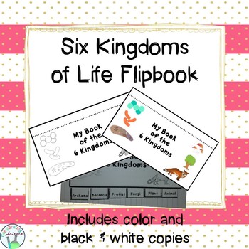 Preview of Six Kingdoms of Life Flip Book for Interactive Notebook