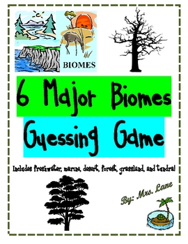 Preview of 6 Major Biomes Guessing Game! (Great Center or Workstation!)