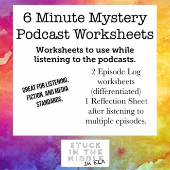 Preview of 6 Minute Mystery Podcast Worksheets