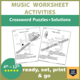 6 Music Distance Learning Music Worksheets Activities: Cro