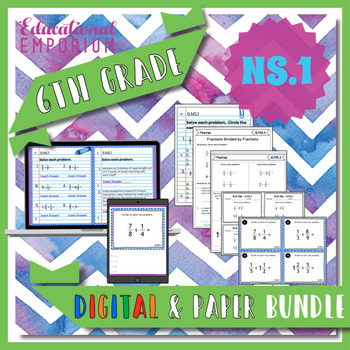 Preview of 6.NS.1 Bundle ⭐ Quotients of Fractions