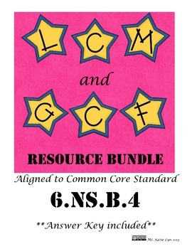 Preview of 6.NS.B.4 LCM and GCF Resource Bundle