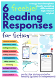6 Original Reading Responses for Fiction Text! (FREEBIE)