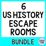 6 US History Escape Rooms Bundle - Revolutionary War - Rea
