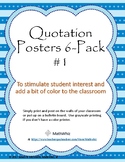 6-Pack #1 of Colorful Posters for the Classroom with Inspi