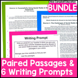6 Paired Passages with Writing Prompts for Opinion & Infor