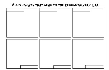 Preview of 6-Panel Comic Book Timeline Template: Revolutionary Events Edition