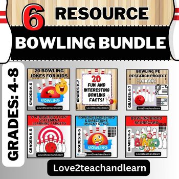Preview of 6 Piece BOWLING BUNDLE (Learning Targets, Research Project, Scorecards)