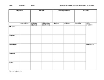 6 Preschool Lesson Plan Templates to Suit All Styles and Approaches