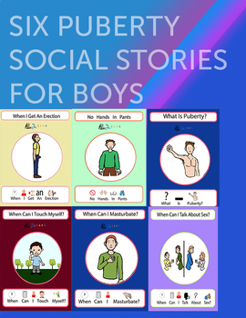 Preview of 6 Puberty Social Stories for Boys: Autism: Special Education: