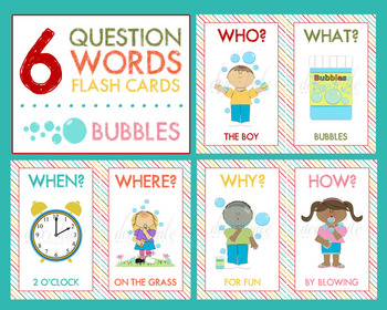 Preview of 5 W's and an H (Question Words) Bundle Pack- Who? What? When? Where? Why? How?