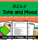 Tone and Mood: 6 Passages with 30 Questions! - RL.6.4