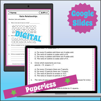 Introduction to Ratios and Proportions Game Activity 6th Grade Math 6.RP.1