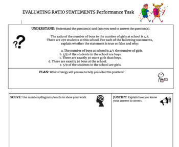 Preview of ✏️ 6.RP.1 Ratios Performance Task FREEBIE!