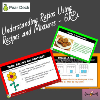 Preview of 6.RP.1 Understanding Ratios Pear Deck Lesson and Google Form HW