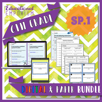 Preview of 6.SP.1 Bundle ⭐ Statistical Questions