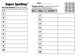 6 Sets of Spelling Activities for Any List (10 Words)