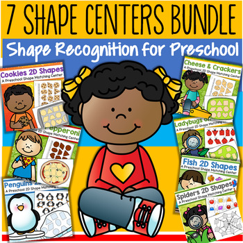 Preview of 7 2D Shape Matching Centers for Preschool and PreK BUNDLE