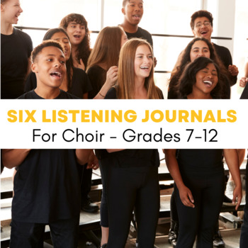 Preview of 6 (Six) Listening Journals - Good for Choir, Voice class, Music class, Sub plans