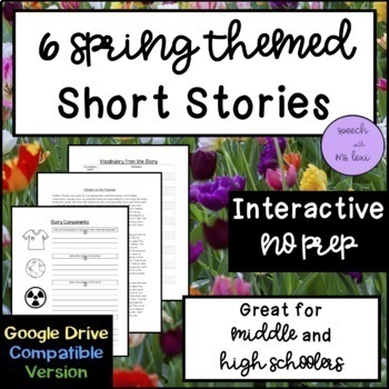Preview of 6 Spring Short Stories! Story grammar, sequencing, main idea & details! Google
