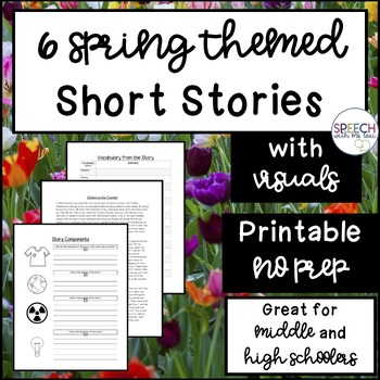 Preview of Spring Short Stories with Visuals!