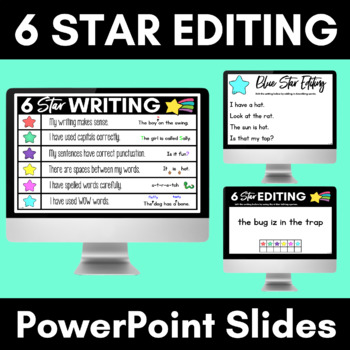 Preview of 6 Star Editing Checklist - Re-read, Edit and Review Writing PowerPoint Slides