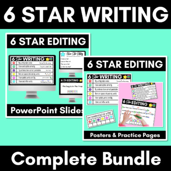 Preview of 6 Star Editing Checklist - Re-read, Edit and Review Writing - BUNDLE