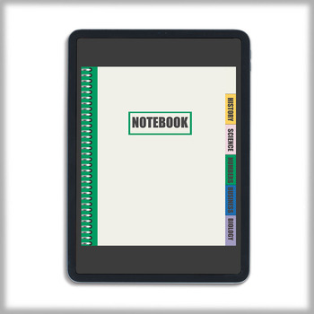 Preview of 6 Subject Interactive Digital Notebooks (Blank Covers)
