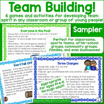 Preview of 6 Team Building Games and Activities