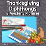 6 Thanksgiving Mystery Pictures - Vowel Diphthongs
