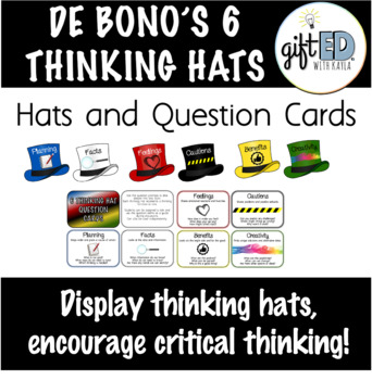 Preview of 6 Thinking Hats Posters and Question/Task Cards