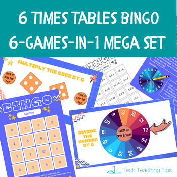 Preview of 6 Times Tables Bingo 6 Games in 1