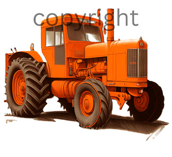 Preview of 6 Tractor Flashcards diff colors & Harvest Flashcard