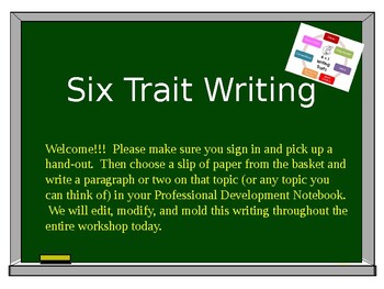 Preview of 6 Trait Writing Powerpoint Presenation for Middle School Teachers