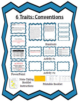 Preview of 6 Traits of Writing: Conventions Lesson