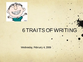 Preview of 6 Traits to writing powerpoint