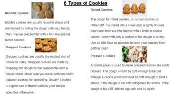 Preview of 6 Types of Cookies Notes