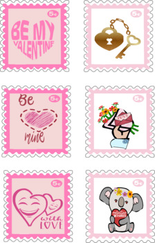 Preview of 6 Valentine Stamps