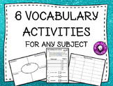 6 Vocabulary Activities for Any Subject
